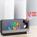 Miniatyrbild 2 av 5: Väckarklocka LED Projektion Väckarklocka Temperatur Datumvisning Svart