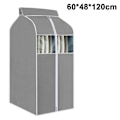 Miniatyrbilde 1 av 5: Hengende klespose klespose arrangør oppbevaring, klesstativdeksel Grey 60x48x100