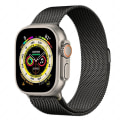 Miniatyrbilde 1 av 5: Metallrem for Apple Watch 8 7 45 mm 41 mm Ultra 49 mm pustende Milanese erstatningsbånd for Iwatch 6 5 4 3 2 Se 44 ​​mm 42 mm 40 mm Black For 38mm 40mm 41mm