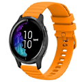 Miniatyrbillede 1 af 5: Til Garmin Venu 20 mm Wavy Dot Pattern Solid Color Silicone Watch Band Yellow