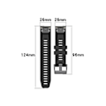 Miniatyrbillede 4 af 4: Rem til Garmin Fenix 3 26Mm Silikone Sport Rent Farve Urrem Rød