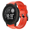 Miniatyrbillede 1 af 5: Til Garmin Instinct 2 metalspænde ensfarvet silikoneurrem Red