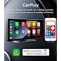 Miniatyrbilde 4 av 5: Bærbar bil MP5-spiller 10,26 tommer HD stor skjerm Bluetooth FM/AM/RDS radio kablet Android Auto