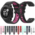 Miniatyrbild 3 av 5: För Garmin Instinct 22 mm silikon watch i två färger Pink-Black