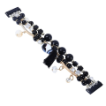 Miniatyrbild 2 av 4: För Fitbit Versa 3 / Sense Round Bead Chain Watch Band Black