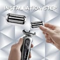 Miniatyrbillede 5 af 5: Series 7 73S Elektrisk barbermaskine udskiftningshoved kompatibel, til mænds barbermaskine barberblade passer til Braun Series 7: 5764 7020s 7025s 7085cc 7027cs …