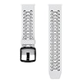 Miniatyrbild 1 av 5: Dubbelfärgad 20 mm silikonklocka för Coros Pace 2/garmin Vivoactive 5/garminactive 5/venu Sq 2 White Black