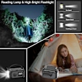 Miniatyrbild 5 av 5: Nödhandvevväderradio med ficklampa SOS-larm kompass läslampa för utomhusbruk