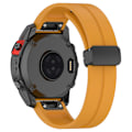 Miniatyrbillede 5 af 5: Sort spænde 22mm silikone urrem til Garmin Fenix 7/forerunner 965/955/945/935 Dark Yellow