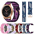 Miniatyrbillede 4 af 5: Til Garminmove Luxe 20 mm nylonvævet urrem Red