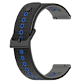 Miniatyrbillede 2 af 5: Til Garmin Forerunner Sq2 20mm Tricolor åndbart silikone urbånd Black-Grey-Blue