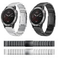 Miniatyrbilde 3 av 5: For Garmin Fenix ​​5x Plus 26mm Tortoise Shell rustfritt stål klokkebånd Black