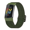 Miniatyrbillede 2 af 4: Til Fitbit Charge 5 Elastic Nylon Braid Watch Band Army Green