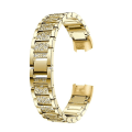 Miniatyrbillede 3 af 5: Diamantbesat massivt urbånd i rustfrit stål til Fitbit Charge 3 Gold