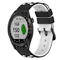 Miniatyrbilde 1 av 5: For Garmin Approach S40 20 mm tofarget silikonklokkerem Pink-White