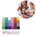 Miniatyrbillede 2 af 2: 24000 stk 2mm 24 farver glasfrøperler til armbåndsmykkefremstillingssæt