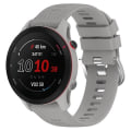 Miniatyrbillede 1 af 5: Til Garmin Forerunner255s 18mm Cross Textured Silicone Watch Band Light Grey