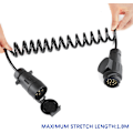 Miniatyrbilde 4 av 5: 13-polet til 7-polet 1,8 m tilhengerforlengelseskabeladapter for sleping