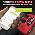 Miniatyrbilde 3 av 5: Nødradio med håndsveiv og LED-lommelykt, leveres med 2000 mAh Power Bank mobiltelefonlader