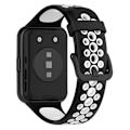 Miniatyrbillede 2 af 5: For Huawei Watch Fit 2/Watch Fit 2 Active Dual Color Watch Silicone Replacement Wrist Strap Style B