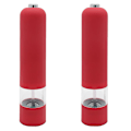 Pikkukuva 1 / 5: Sähkökäyttöinen merisuola- ja pippurimylly ja shaker set, paristokäyttöinen valolla ja säädettävä, 2 kpl pakkaus 2pcs red