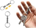 Miniatyrbillede 5 af 5: 3 Pack Quick Release Aftagelige Pull Apart Nøgleringe Nøgleringe, dobbelt Spring Split Snap Seperat