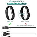 Miniatyrbild 2 av 5: Laddare för Fitbit Alta, ersättnings-USB-laddningskabel med 1M/3,3\" USB-kabel (2-pack)