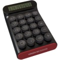 Miniatyrbillede 1 af 4: Mekanisk switch-beregner, håndholdt til dagligt og grundlæggende kontor, 10-cifret stort lcd-display (pink)