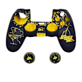 Miniatyrbilde 1 av 2: PS4-kontrollerskinn, silikonkontrollerdeksel, beskyttende hudkompatibel /PS4 Slim/PS4 Pro-kontroller (tommelgrep x 2) A101