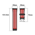 Miniatyrbilde 5 av 5: For Polar V800 Gps Smart Watch Tofarget stålspenneklokkebånd Black-Red