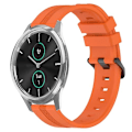 Miniatyrbild 1 av 4: För Garmin Garminmove Luxe 20 mm konkavt randigt Slicone watch Orange