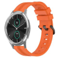 Miniatyrbillede 1 af 4: Til Garmin Garminmove Luxe 20 mm konkav stribet Slicone urbånd Orange