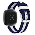Pikkukuva 2 / 5: Fitbit Versa 4 / Sense 2 Universal Stripe Nylon watch Blue White Blue