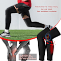 Miniatyrbilde 5 av 5: Kompresjonsleggsleeves, lange kneesleeves med UV-beskyttelse for menn og kvinner 6PCS