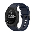 Miniatyrbillede 1 af 5: Til Garmin Tactix Delta 26 mm horisontal tekstur silikone urrem med afmonteringsværktøj Navy Blue