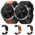 Miniatyrbilde 3 av 5: For Garmin Descent Mk 2 26mm skinnsutur stålspenne klokkebånd Brown