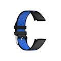 Miniatyrbild 2 av 5: För Fitbit Charge 5 dubbelfärgad metall spänne hål silikon watch Black Blue