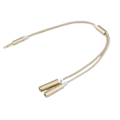 Miniatyrbillede 1 af 5: Lydkabel 3,5 mm interface Hurtig transmission Stabil output Stærkt signal Plug and Play 2 i 1 lydsplitteradapter Hjem forsyning Golden