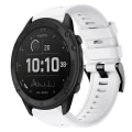 Miniatyrbilde 1 av 5: For Garmin Tactix Delta metallspenne ensfarget silikonklokkerem White