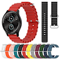 Miniatyrbild 3 av 4: För Garmin Garminmove Style 20mm Ocean Style Silikon Solid Color Watch Band White