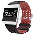 Miniatyrbild 5 av 5: För Fitbit Ionic Two-tone Silicone Watch Band med spänne Black - Red