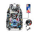 Miniatyrbilde 1 av 4: Lilo og Stitch Skolesekker Kapasitet Ryggsekker Gutter Jenter Usb Lading Reise Stor Bærbar PC Studenter Skolesekk Bagpack photo color7
