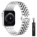 Miniatyrbilde 1 av 5: Metallrem for Apple Watch 49 mm 40 mm 41 mm 42 mm 44 mm 45 mm Luksusrem i rustfritt stål Tilbehør for Iwatch 8 7 6 5 4 3 2 Se Silver and tool 42mm 44mm 45mm 49mm