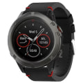 Miniatyrbillede 1 af 5: Til Garmin Fenix ​​5x Sapphire 26mm Læder Sutur Stål Spænde Urbånd Black