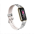 Miniatyrbillede 2 af 4: Til Fitbit Luxe Special Edition-tryk af silikoneurrem Black Leopard