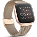 Miniatyrbild 1 av 5: Fitbit Versa/fitbit Versa 2 Band För Dam Herr, Justerbar Rostfri Royal Gold