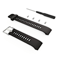 Miniatyrbillede 1 af 5: Til Garmin Forerunner 30 / 35 Silikone urrem Black