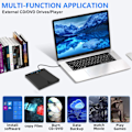 Miniatyrbild 6 av 6: 7-i-1 extern CD DVD-enhet för bärbar dator, USB 3.0 USB C Bärbar CD/DVD ROM +/-RW DVD-spelare med TF/SD-kortplatser