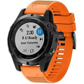 Miniatyrbillede 2 af 5: Silikone urrem Fenix ​​5x 26 mm bredde kompatibel med Fenix ​​5x/fenix 5x Plus/fenix 6x Pro Orange