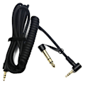 Miniatyrbilde 1 av 5: Spring Stereo Audio Kabel Erstatning For Dr Dre Solo/ Pro/ Mixr/ Hodetelefoner/ Studio For Beats Headset Adapter Black